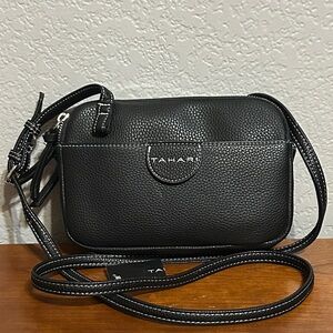 NWT TAHARI Black Crossbody Purse